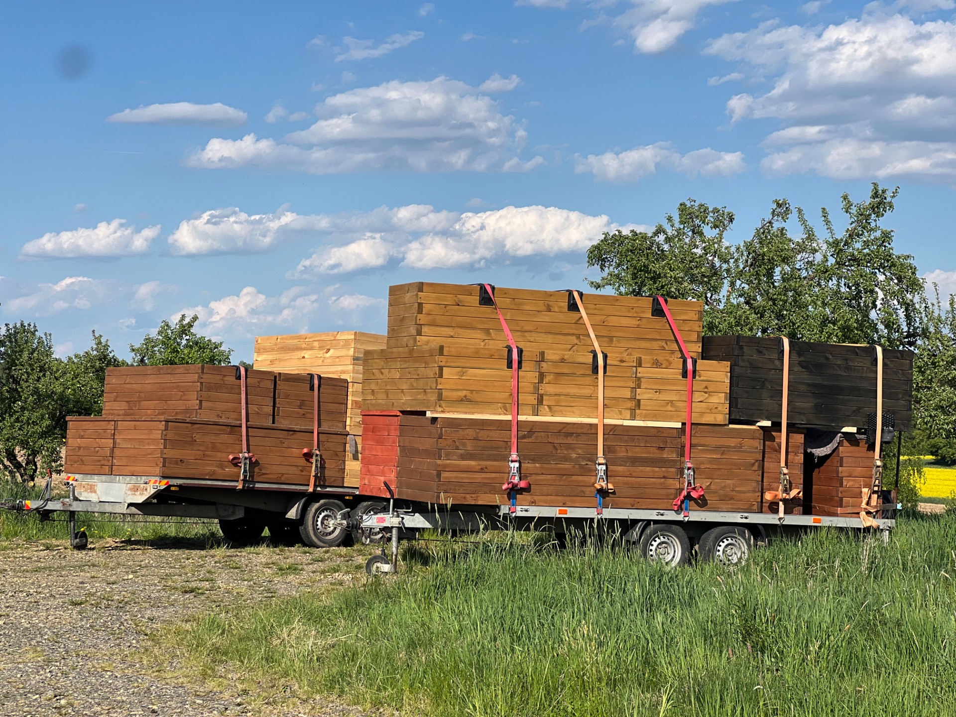 Odstín - nahoře -Kaštan,dole Ořech 