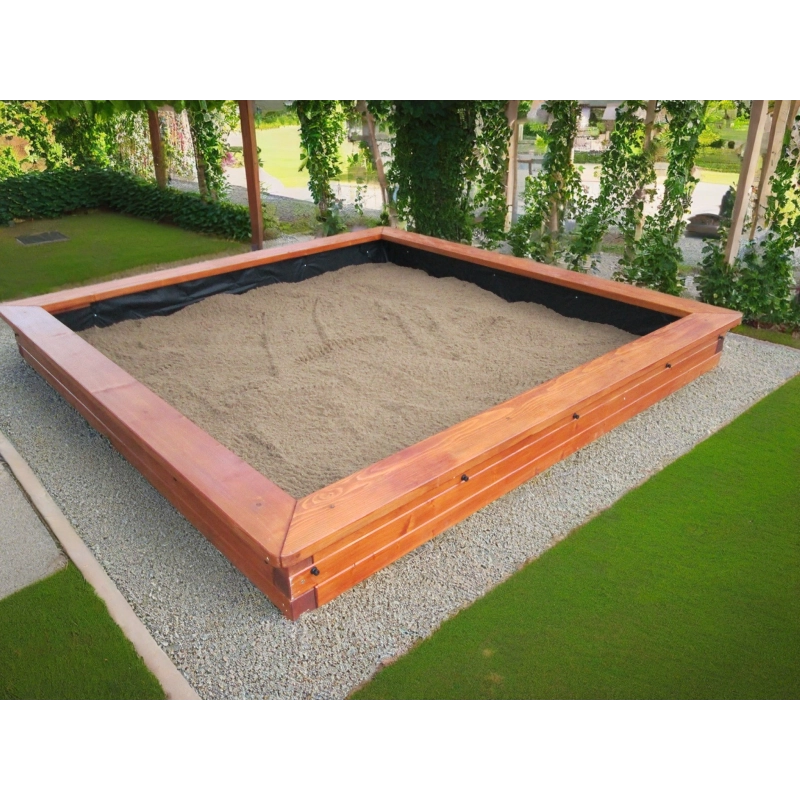 Dřevěné pískoviště z masivu s krycí plachtou