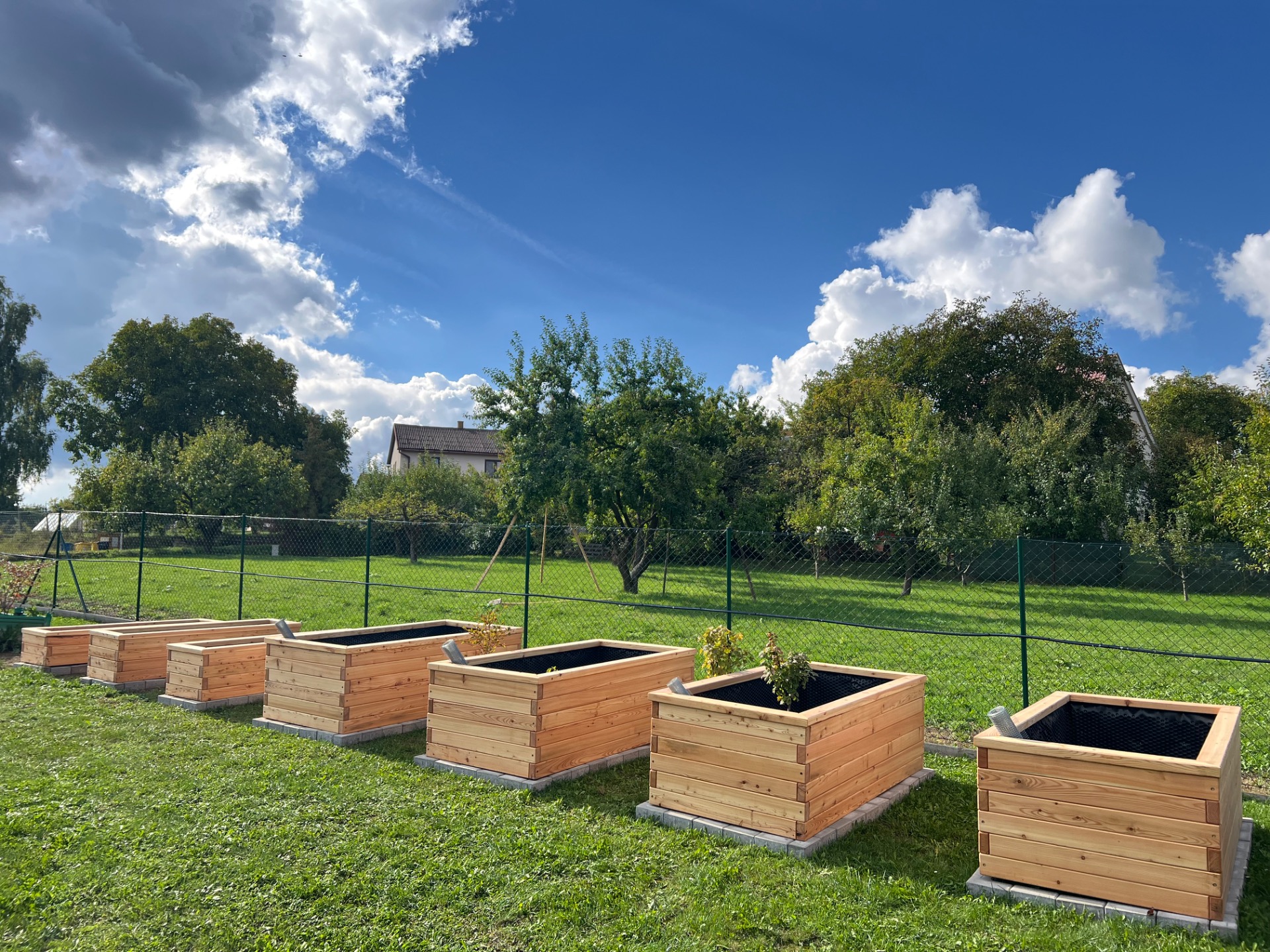 Vyvýšené záhony z modřínu 