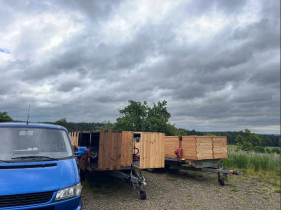 Pískoviště modřín teak