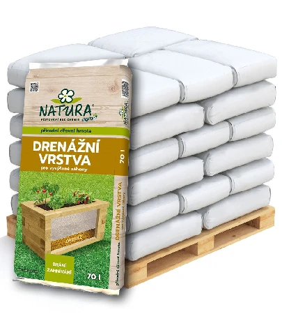NATURA Drenáž pro vyvýšené záhony – paleta 36×70 l